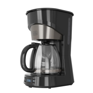 Cafetiera BlackDecker BXCO1002E, 1000W, 1.5L, Timer 24h, Inox