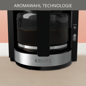 Cafetiera cu filtru Krups KM3210 Pro Aroma Plus, 1.25L, 10-15 cesti, functie de mentinere la cald, NegruInox - Img 4