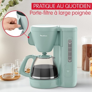 Cafetiera cu filtru Moulinex Morning FG2M1310, 1.25L, Permanent, Eucalipt - Img 5