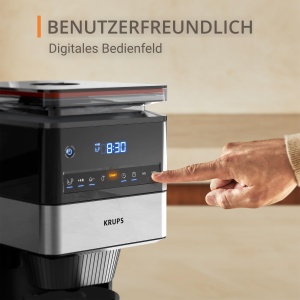Cafetiera Krups Grind Aroma XL KT842810 Rasnita Conica 125L Termos din Otel Inoxidabil NegruInox - Img 7