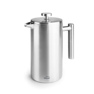 Cafetiera manuala Lacor 62141 otel inoxidabil dublu strat filtru fin 1 litru