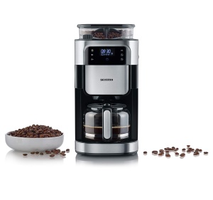 Cafetiera Severin KA 4813 cu Rasnita Integrata Timer 10 Cesti 1000W NegruInox - Img 1