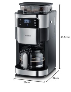 Cafetiera Severin KA 4813 cu Rasnita Integrata Timer 10 Cesti 1000W NegruInox - Img 11