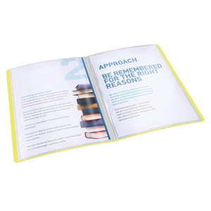 Caiet cu huse transparente Leitz Urban Chic, A4, 80 huse, culoare albastra - Img 4