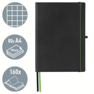 Caiet de notite Leitz Complete A4, 160 pagini, 80 foi, negru - Img 2