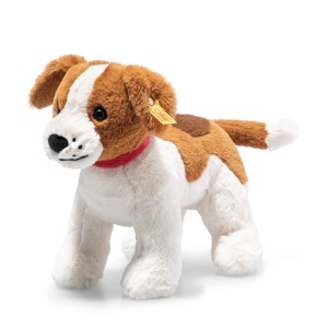 Caine de plus Steiff Snuffy Hund 27 cm, maroniubej, material moale