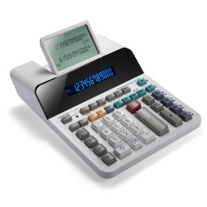 Calculator de birou Sharp EL-1901, 12 cifre, alb, cu functii avansate