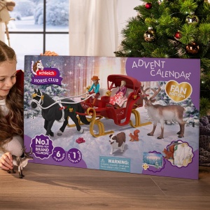Calendar de Advent Schleich Horse Club - Schlittenfahrt cu 31 piese, inclusiv sanie si figurine - Img 4