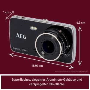 Camera auto AEG Dashcam DC 2, Full HD, display IPS de 4, cu asistenti de siguranta - Img 3