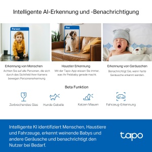 Camera de securitate Wi-Fi de interior Tapo TP-Link C220 360deg, 2K 4MP, viziune nocturna IR, detectare miscare, audio bidirectional, compatibil cu Alexa si Google Assistant, pentru bebelusi/animale de companie - Img 6