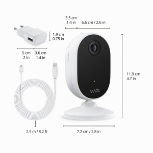 Camera de supraveghere WiZ Indoor, 1080P, cu noapte, audio, alba - Img 7