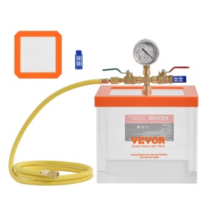 Camera de vid VEVOR de 2 galoane, camera de degazare in vid acrilica multifunctionala imbunatatita, camera de vid transparenta, pentru degazarea rasinii, degazarea silicagelului, degazarea gipsului si extractia in vid - Img 9