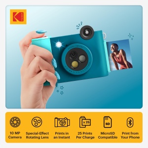 Camera digitala instantanee Kodak Smile cu Bluetooth, 10MP, albastra - Img 2