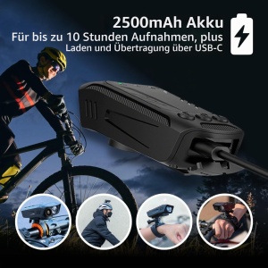 Camera pentru bicicleta Nedis 1080p, 2 MP, 600 lm, negru - Img 7
