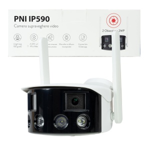 Camera video de supraveghere PNI IP590, wireless, 2x2 MP, unghi panoramic 180 grade - Img 4