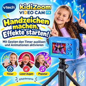Camera video pentru copii VTech KidiZoom Video Cam FX, albastra - Img 7