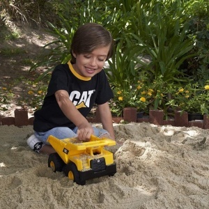Camion de constructie Caterpillar CAT Muldenkipper, 25 cm, galben-negru - Img 4