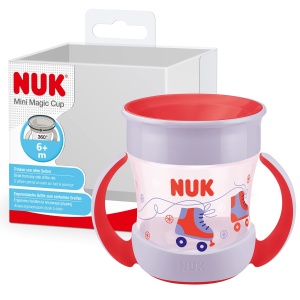 Cana de invatare NUK Mini Magic Cup 160 ml 360deg BPA-free Rosu