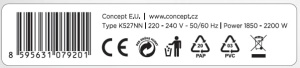 Cana electrica Concept RK2390, 1,7 l, alb, cu siguranta tripla - Img 8
