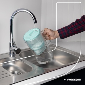 Cana filtranta Wessper AquaMax 3L din sticla, set cu 10 cartuse de filtrare - Img 8