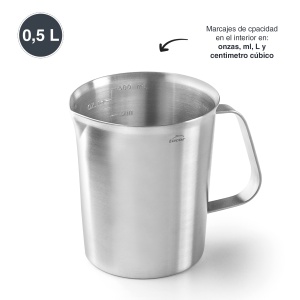 Cana gradata Lacor 62745 otel inoxidabil 05 L BPA-free gradatii precise - Img 4