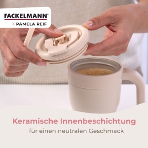 Cana izotermica Fackelmann x Pamela Reif 420 ml, inox, pastell beige - Img 7