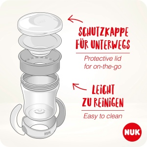 Cana NUK Mini Magic Cup 360deg BPA Free 160 ml Set 2 buc pentru copii 6 luni - Img 4