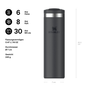 Cana termosensibila STANLEY 1913, 0.47L, neagra, izolare dubla - Img 2