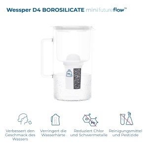 Canistra de filtrare Wessper D4 din sticla borosilicata 2L cu LED - Img 3