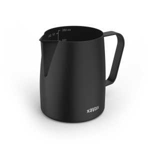 Canita pentru lapte Xavax 350ml din inox, neagra mat