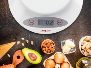 Cantar de bucatarie digital Beper BP.802, 5 kg, cu bol detasabil, albrosu - Img 5