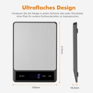 Cantar de bucatarie digital GRIFEMA, 1-5000g, LCD, 6 unitati - Img 8