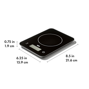 Cantar de bucatarie digital OXO Good Grips, capacitate 5 kg, design din sticla - Img 6