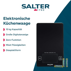 Cantar de bucatarie electronic Salter, capacitate 10 kg, afisaj digital, functie Zero - Img 2