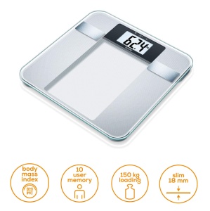 Cantar digital Beurer BG 13 analiza corporala LCD mare masurare greutate grasime apa masa musculara BMI - Img 3