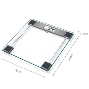 Cantar digital Beurer GS 11 sticla transparenta 150 kg afisaj LCD - Img 4