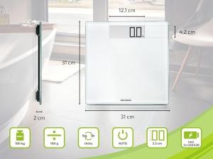 Cantar digital persoane Soehnle Style Sense Comfort 100, 180 kg, alb - Img 8