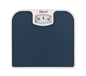 Cantar mecanic Girmi BP02 130 kg afisaj analog suprafata antiderapanta design vintage albastru