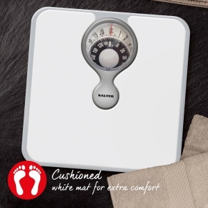 Cantar mecanic Salter 484 WHDR 133 kg alb cu lupa si cadran usor de citit - Img 5