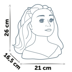 Cap de coafat pentru copii Smoby My Beauty Blond, 19 accesorii, secret de depozitare - Img 6