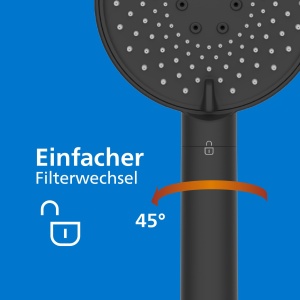 Cap de dus cu filtru Philips 3 moduri de pulverizare negru capacitate filtru 1 luna - Img 6
