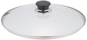 Capac de sticla BALLARINI Lucca Granitium, 28 cm, cu ventil de abur si margine din inox