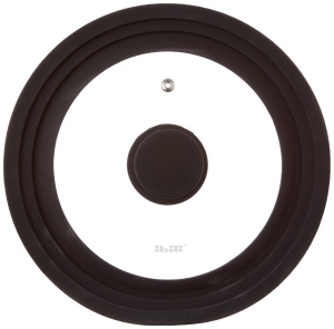 Capac de sticla Ibili 182022 cm Transparent Negru Margine Silicon - Img 2