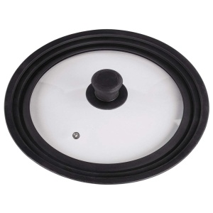 Capac universal Xavax inel din silicon pentru oale si tigai cu diametrul de 24 26 si 28 cm orificiu de abur design cu margine in trepte sticla poate f