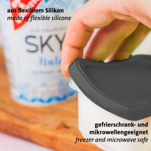 Capace reutilizabile din silicon Westmark, set 2 bucati, 10,5 si 8,5 cm, rosunegru - Img 4