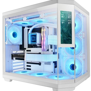 Carcasa Gaming ATX Mars Gaming MC-3TCORELCD, Ecran IPS 7,2, Alb