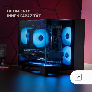 Carcasa Gaming Mars Gaming MC-VISIONM, MicroATX, 3 Geamuri, Negru - Img 4