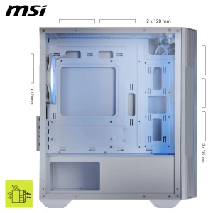 Carcasa Mini-Tower MSI MAG PANO M110R White, ARGB, suport GPU 410 mm - Img 5