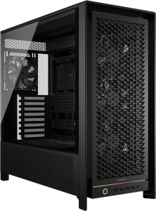 Carcasa PC Corsair Frame 5000D, Mid-Tower, Negru, cu 4 Ventilatoare Preinstalate