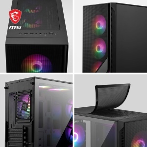 Carcasa PC MSI MAG Forge 120A Airflow, ATX, suport RTX 40, geam securizat - Img 6